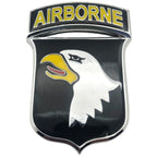 101st Airborne Division Metal Auto Decal Air Assault Emblem on a white background