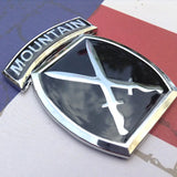 Black and Chrome 10th Mountain Division Metal Decal