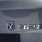 10th Mountain Division Metal Decal Black and Chrome on Car