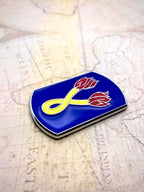 196th Infantry Brigade Metal Emblem on a map background
