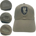 1st Aviation Brigade Cap in OD with US Flag and Skill Badges