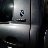1st Cavalry Division Metal Auto Decal badge with a logo on a vehicle door