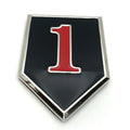 1st Infantry Division Metal Decal Black and Red on a white background