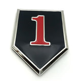 1st Infantry Division Metal Decal Black and Red
