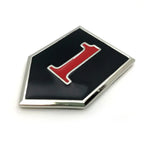 1st Infantry Division Metal Decal Black and Chrome pointing to the left on a white background
