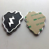 Black and Chrome 25th Infantry Division Metal Decal with 3M Tape