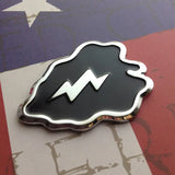 25th Infantry Division Metal Decal Black and Chrome