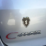 25th Infantry Division Metal Decal Black and Chrome