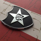 2nd Infantry Division Metal Auto Decal 