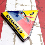 Full Color 3rd Armored Division Spearhead Metal Decal