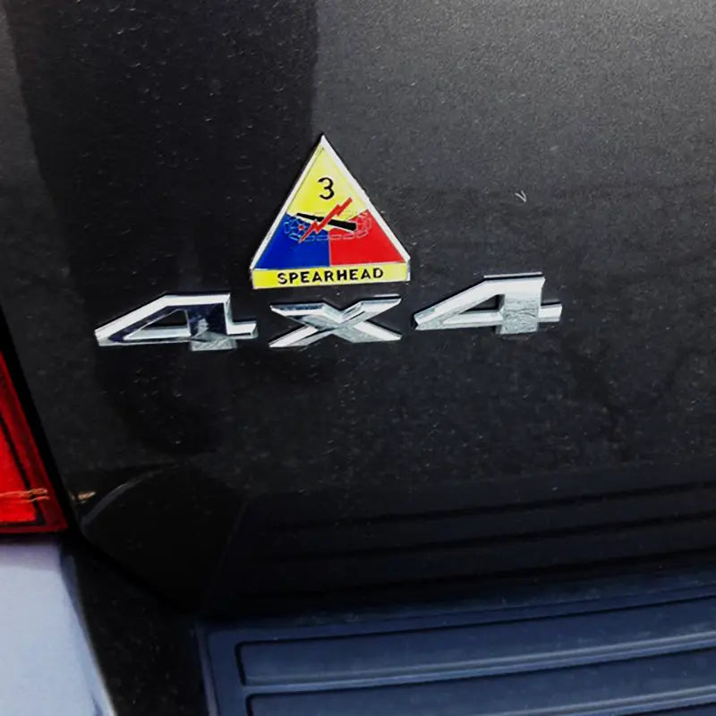 Full Color 3rd Armored Division Spearhead Metal Decal on Truck
