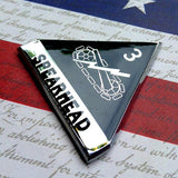 Black Chrome 3rd Armored Division Spearhead Metal Decal