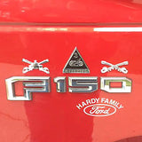 3rd Armored Division Spearhead Metal Decal on Red Truck