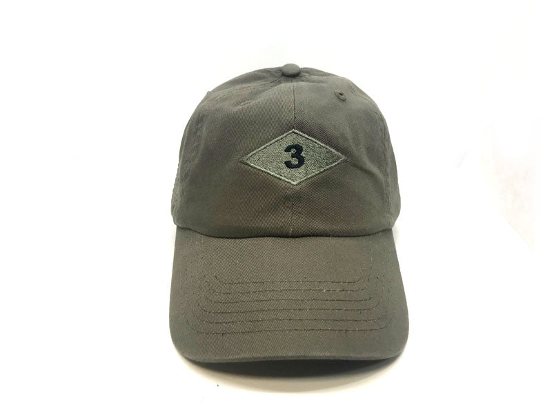 3rd Ranger Battalion OD Cap Facing Forward Front View
