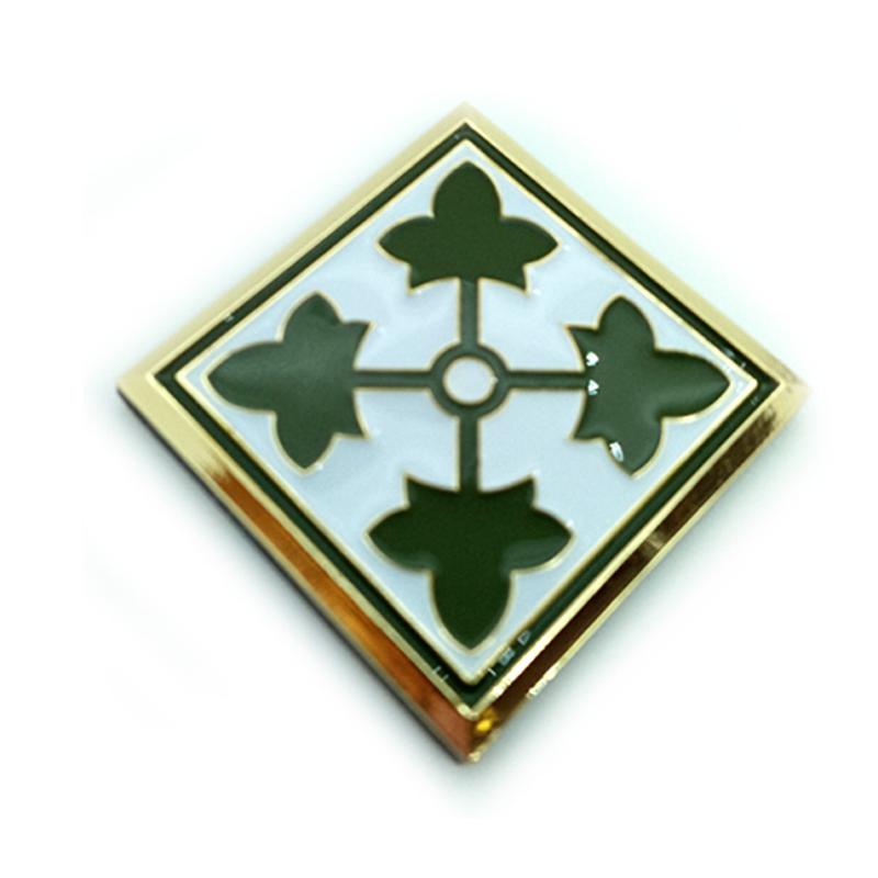 4th Infantry Division Metal Decal on a white background