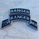 75th Ranger Regiment Emblem Metal Decal with Ranger Tab
