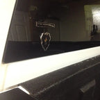 Expert Infantryman Badge Metal Decal on truck rear window