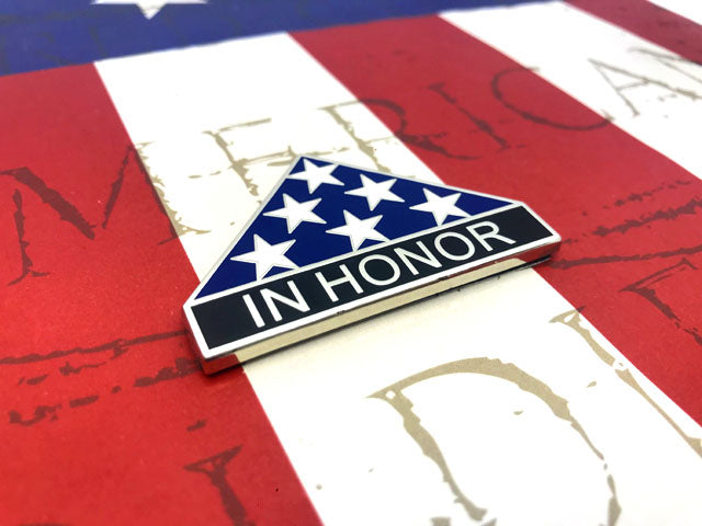 In Honor Flag Emblem Metal Decal