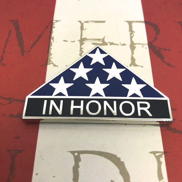 In Honor Flag Emblem Metal Decal