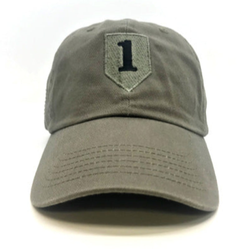  1st Infantry Division OD Green Hat Front View