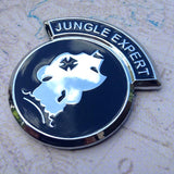 Jungle Expert Badge Metal Decal Black and Chrome