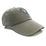 Recondo Cap in OD With US Flag and Skill Badges Embroidered