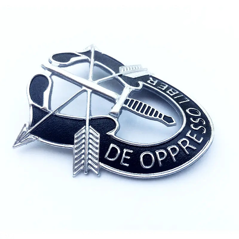 Special Forces Crest Metal Decal Side View