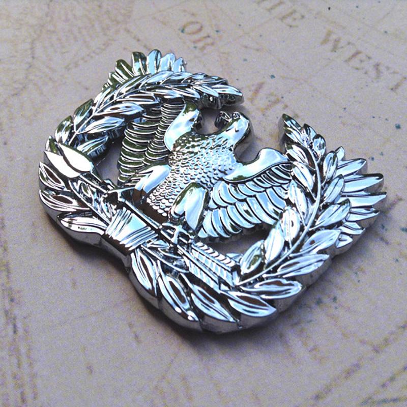 Warrant Officer Eagle Rising Metal Car Emblem