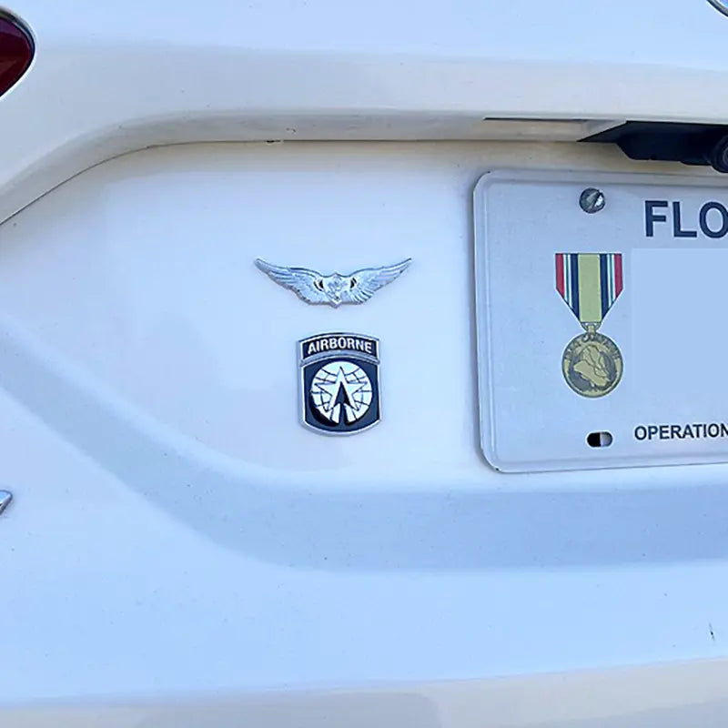 US Army Aircrew Badge Metal Decal on Car