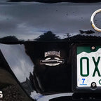 Army Ranger Tab Metal Decal on Black Car Bumper With CIB Badge
