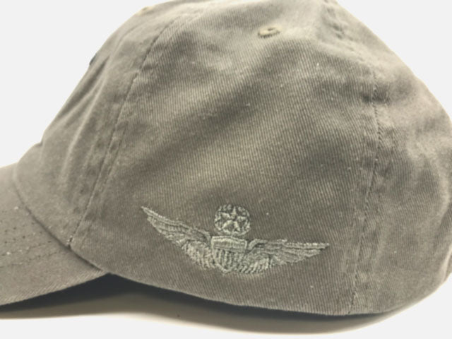 OD cap with Embroidered Master Aircrew badge