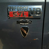 Combat Infantryman Badge Metal Car Decal First Award Black and Chrome on Silver Truck