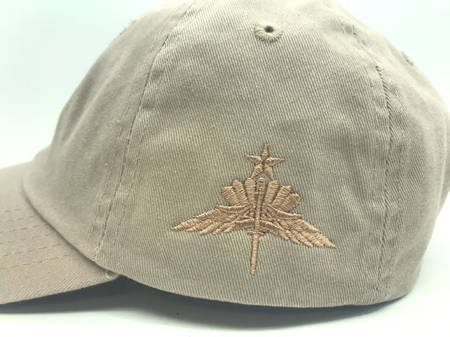 Khaki Cap with embroidered Halo Senior Badge