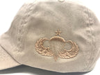 Khaki Cap with embroidered Senior Jump Wings Badge