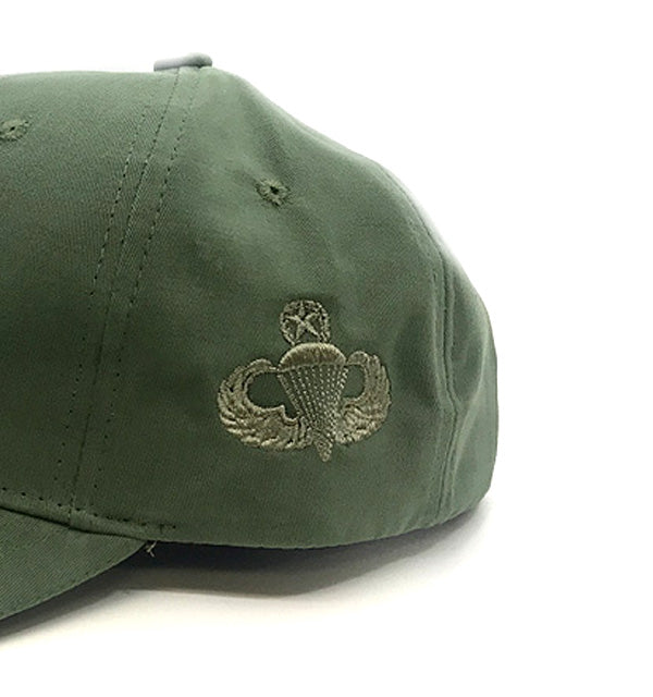 OD cap with Embroidered Master Jump Wings Badge