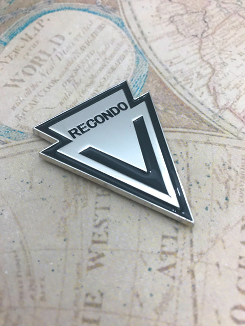 Recondo Badge Metal Car Emblem on a map background