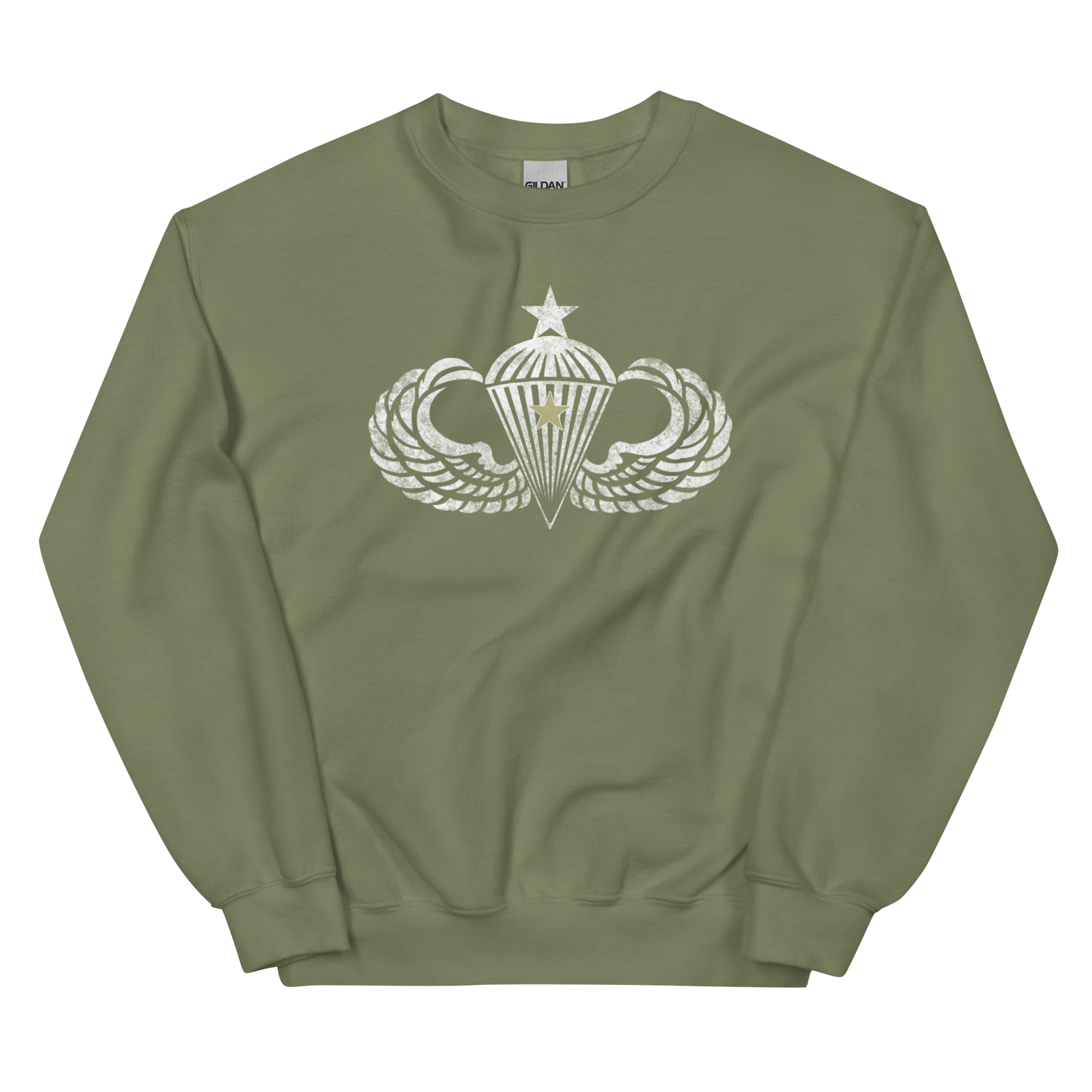 Senior Wings w/Combat Star Distressed Sweatshirt