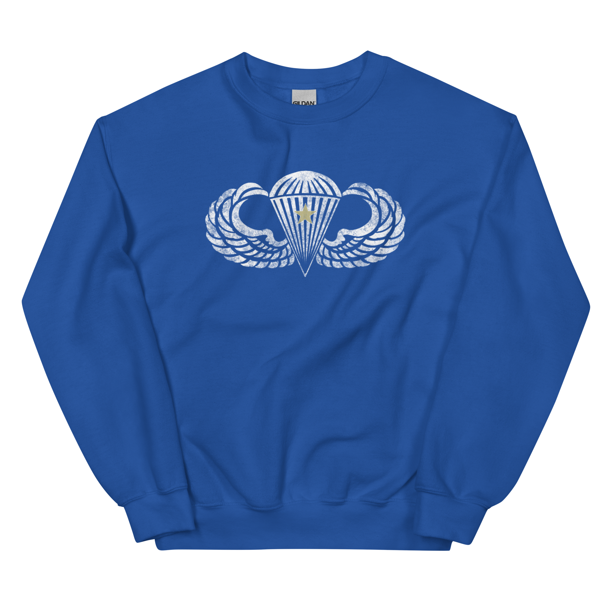 Jump Wings w/Combat Star Distressed Sweatshirt