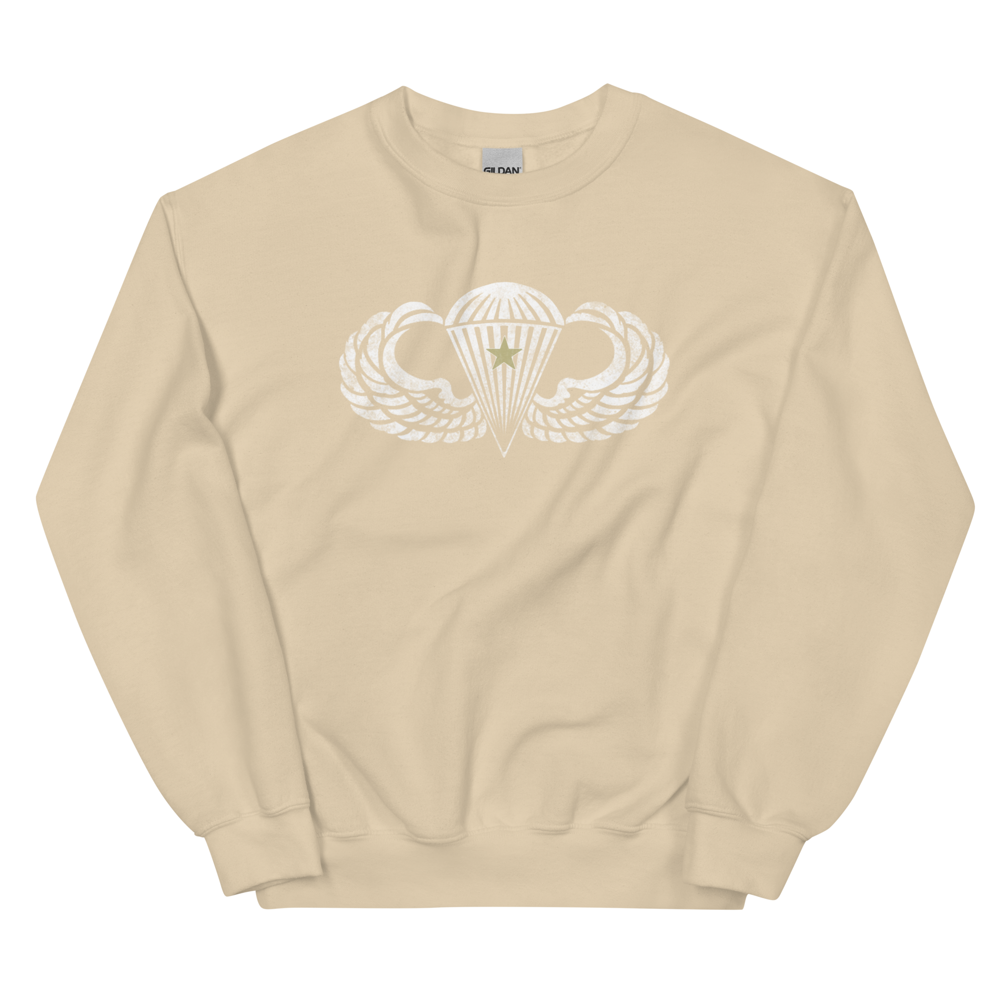 Jump Wings w/Combat Star Distressed Sweatshirt