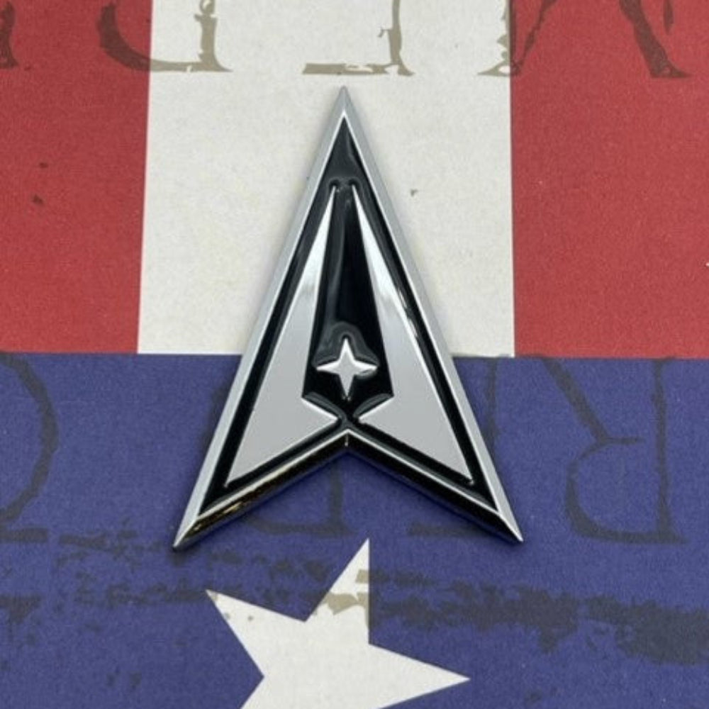 US Space Force Metal Auto Decal for Cars, Trucks, SUVs, and Motorcycles