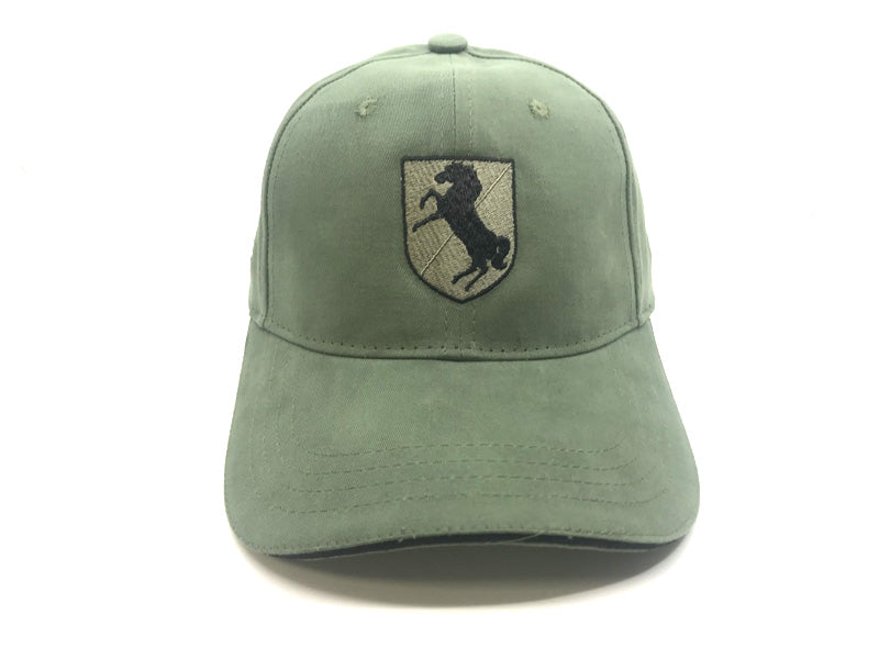 11th Armored Cavalry Regiment Subdued Cap Facing Forward on a white background