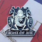 Black and Chrome Full Color 14th Infantry Regiment Golden Dragons Metal Decal