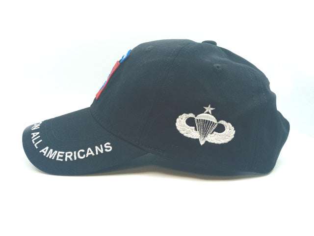 82 Airborne Division Baseball Cap With Embroidered Senior Jump Wings