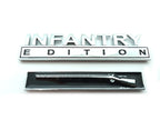 Infantry Edition Metal Truck Decal With Black and Chrome EIB