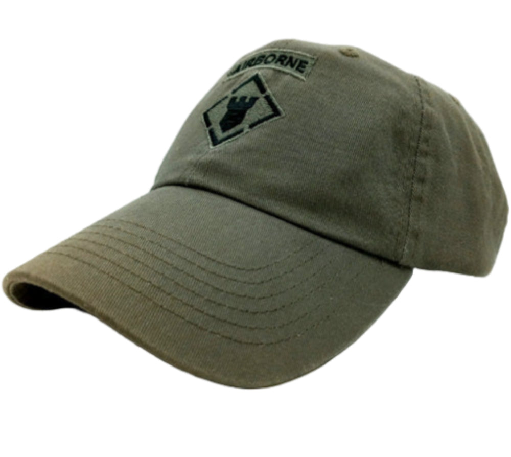 20th Engineer Brigade Airborne OD Cap Facing Left 