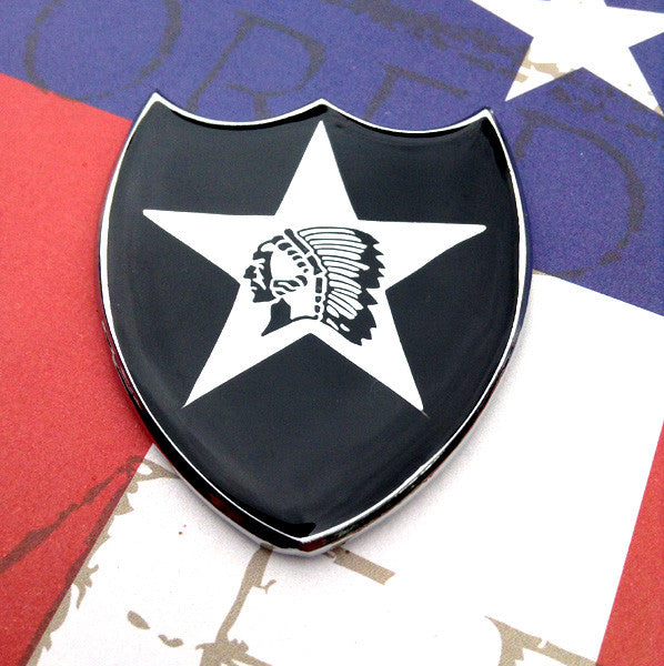 2nd Infantry Division Metal Auto Decal