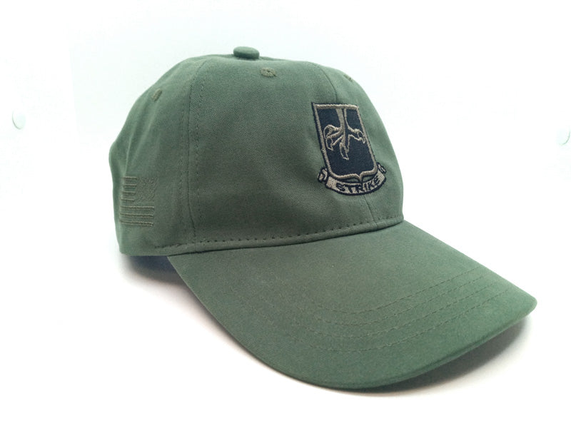 502nd Infantry Regiment Green cap with a logo on a white background