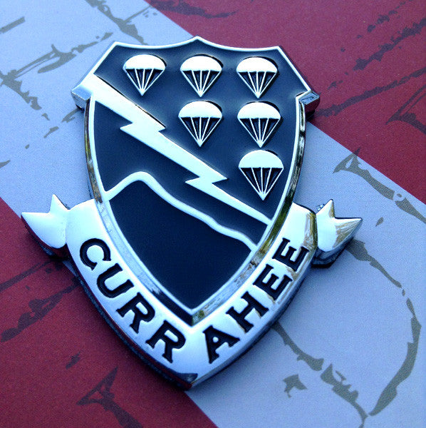 506th Infantry Regiment "Currahee" Metal Decal
