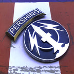 56th Field Artillery Command Metal Decal with Pershing Tab