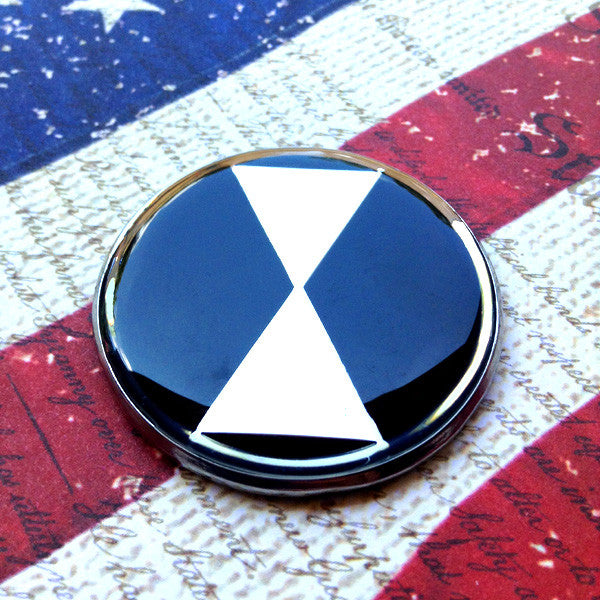 Black and Chrome 7th Infantry Division Metal Decal
